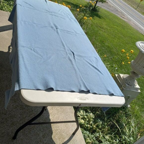 Vintage Blue Wool Blanket Possible KenwoodCottagecore Countrycore